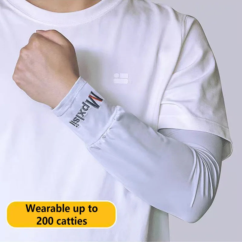 Cooling Arm Sleeves Breathable Sun Protection Ice Slik Sleeves Summer Outdoor Sports Driving Cycling Sleeves Men Loose Arm 2026