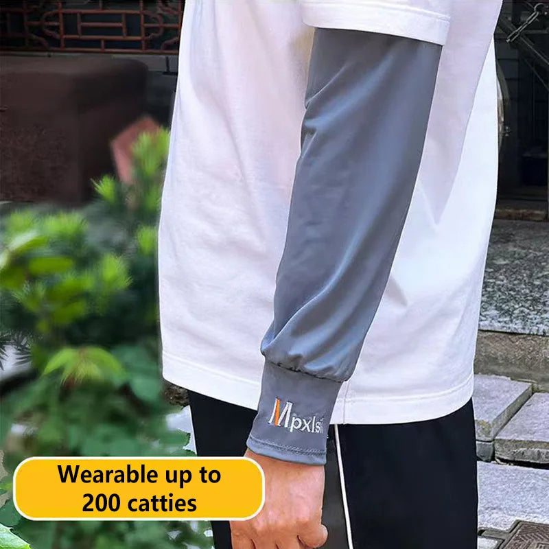 Cooling Arm Sleeves Breathable Sun Protection Ice Slik Sleeves Summer Outdoor Sports Driving Cycling Sleeves Men Loose Arm 2026