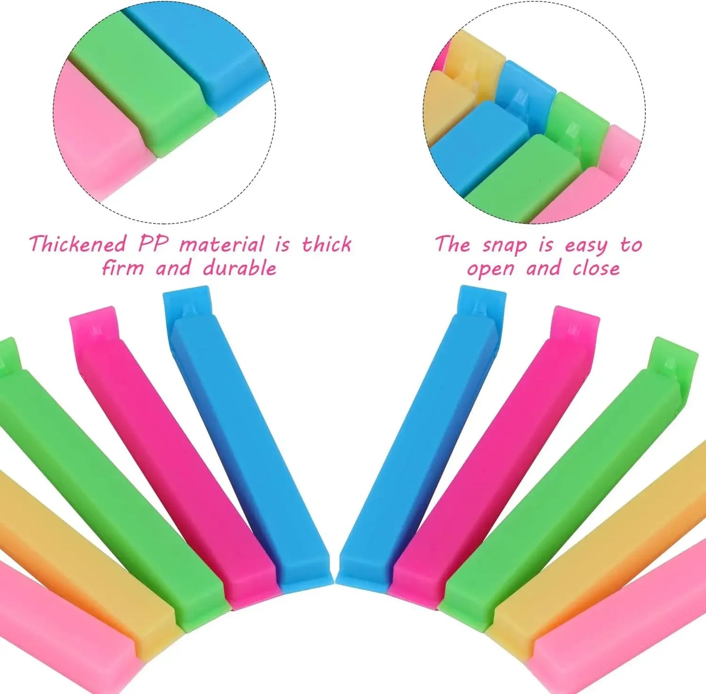 10/5PCS Portable Kitchen Storage Food Snack Seal Sealing Bag Clips Sealer Clamp Plastic Tool Kitchen Accessories Food Bag Clips