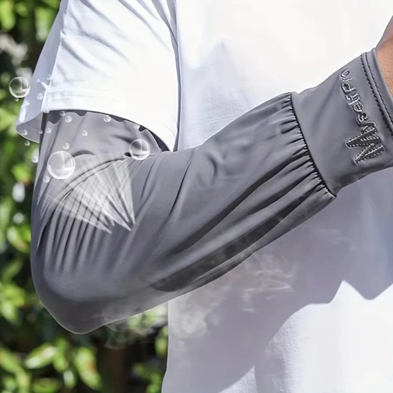 Cooling Arm Sleeves Breathable Sun Protection Ice Slik Sleeves Summer Outdoor Sports Driving Cycling Sleeves Men Loose Arm 2026