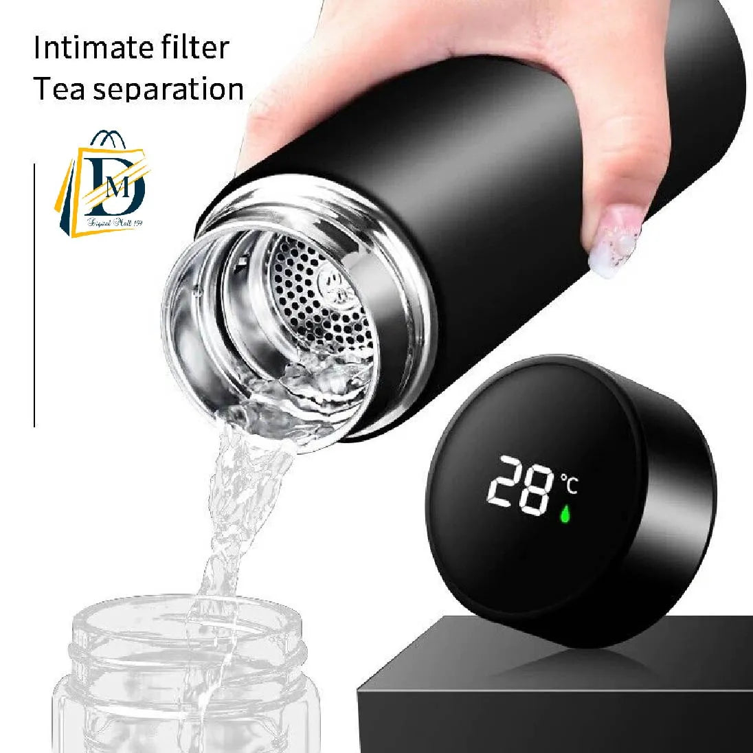 Smart Thermos Water Bottle LED Digital Temperature Water Bottle Display Stainless Steel Coffee Thermal Vaccum Mug Intelligent Insulation Cups Vacuum Flask Temperature Bottles