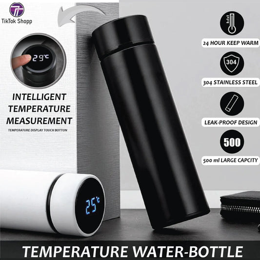 Smart Thermos Water Bottle LED Digital Temperature Water Bottle Display Stainless Steel Coffee Thermal Vaccum Mug Intelligent Insulation Cups Vacuum Flask Temperature Bottles
